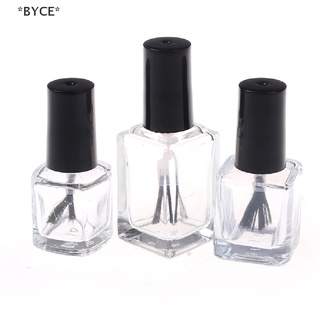 [[BYCE]] 1PC 5/10/15ml empty glass nail polish bottle with brush nail oil glass bottles [Hot Sell]