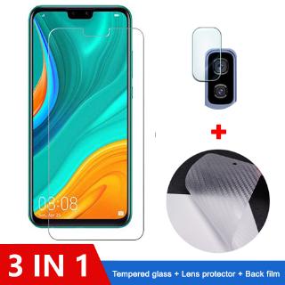 3-in-1 Huawei Y8 s Tempered Glass Huawei Y8s Y6s Y9s Y6P Y5P Y8P Y7P Y9 Prime 2019 Screen Protector Tempered Glass Huawei Y8 Y7 Y6 s Protective Film