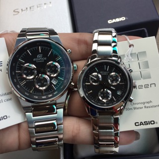 นาฬิกาข้อมือเซ็ทคู่รัก Casio รุ่น EF-500BP-1AV และรุ่น SHE-5000BP-1AV