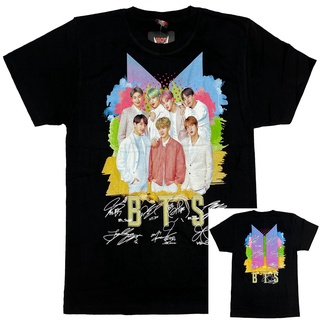 เสื้อผ้าผชWf เสื้อยืดแขนสั้น คอกลม พิมพ์ลาย BTS GROUP แฟชั่นสําหรับผู้หญิง และผู้ชายS-5XL