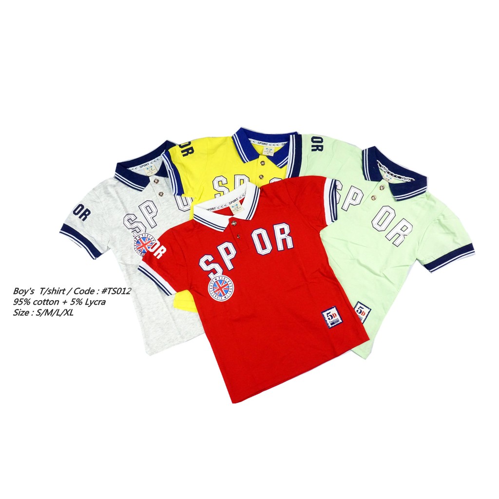 TS 012 / BOY COLLAR T-SHIRT /SPORT COTTON T-SHIRT BUDAK.