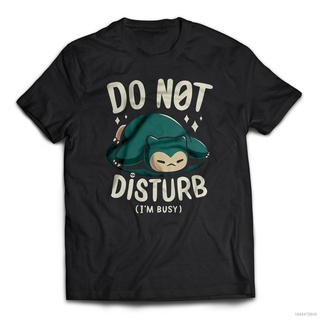 เสื้อขาว Anime Tshirt Pokemon Snorlax Do Not Disturb Short Sleeve Tops Casual Loose Graphic Tees Shirt  Unisexเสื้อยืด