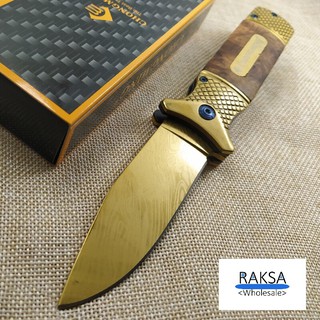 RAKSA Wholesale CHONGMING knife CM002 รุ่น CM73 มีดพับ มีดพกพา มีดพกเดินป่า ยาว8.3นิ้ว ลวดลายเป็นเอกลักษณ์สวยงาม