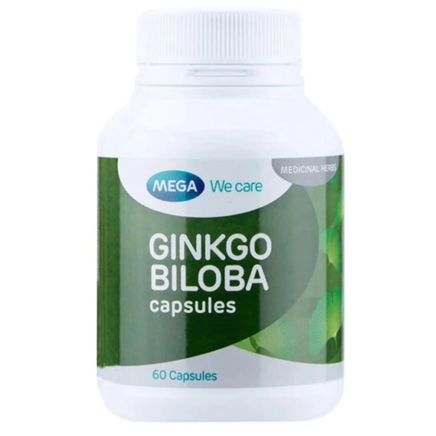 MEGA We care  GINKGO BILOBA (60 cap) - เมก้าวีแคร์ จิงโกบิโลบาสกัด (60 เม็ด)
