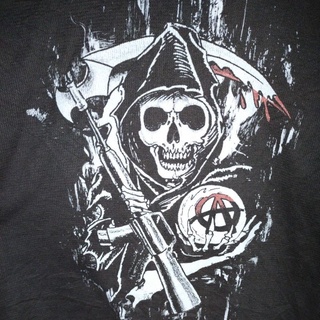 เสื้อยืดแขนยาวมือสอง Usa ซีรีย์หนังดัง Son Of Anarchy Size M อก21/ยาว27