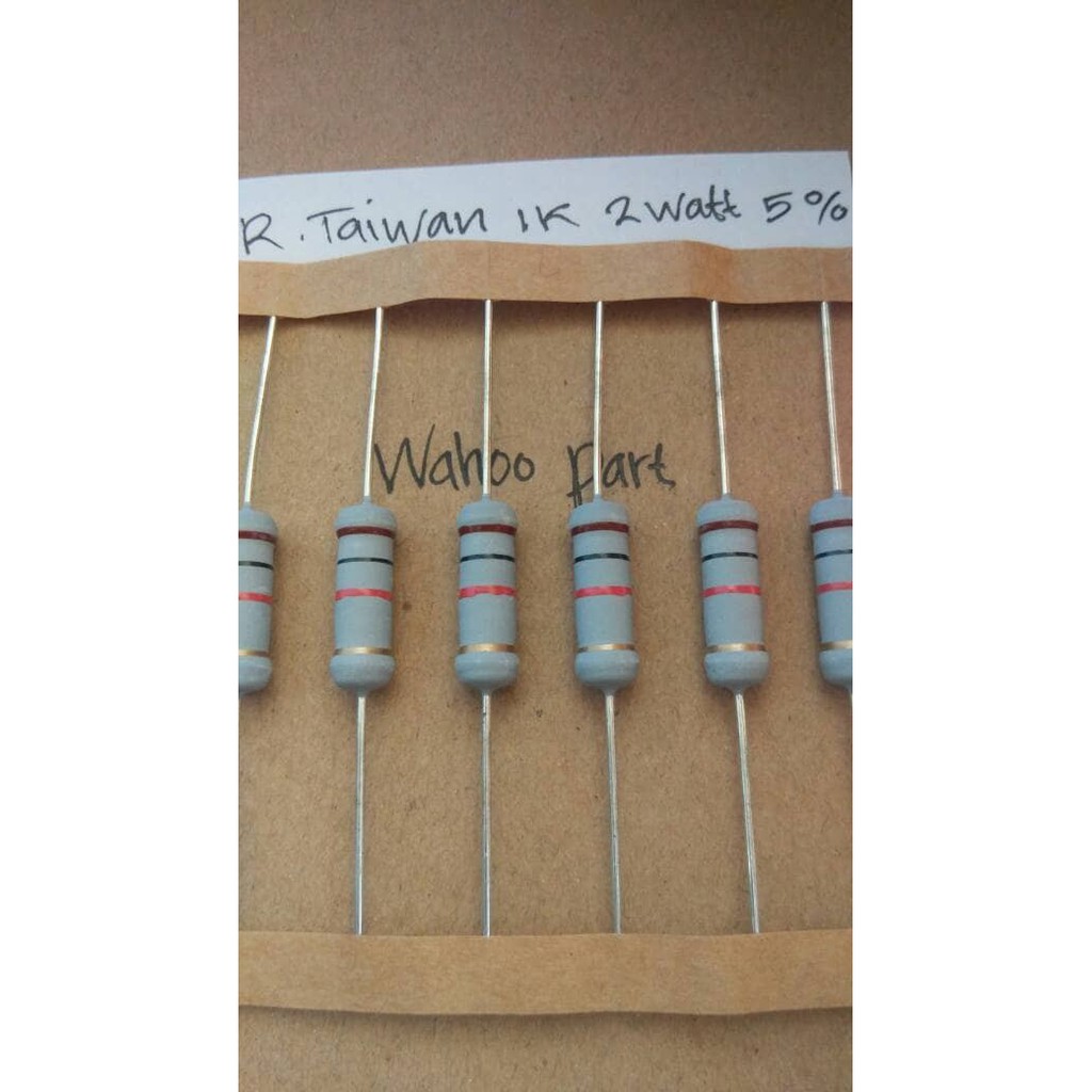 Taiwan 1K Resistor 2 วัตต์ 5% (10 ชิ้น)