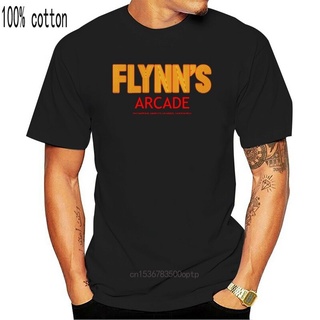 เสื้อผ้าผชเสื้อยืด ผ้าฝ้าย พิมพ์ลาย FLYNNS ARCADE 80s สไตล์เรโทร สําหรับผู้ชายS-5XL