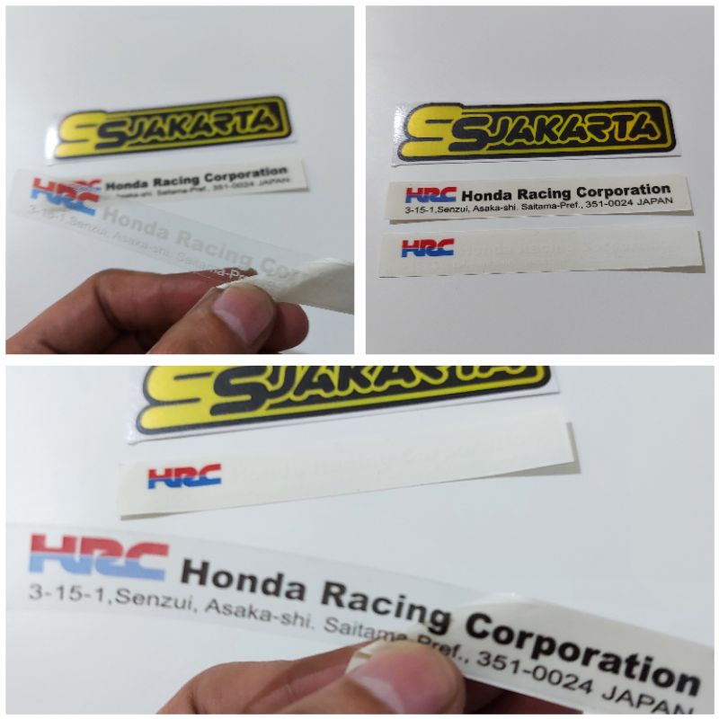 สติ๊กเกอร์ Honda Racing Corporate Hrc โปร่งใส