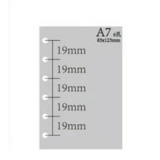 กระดาษรีฟิล paper refills A7 - 6 รู 100 แกรม (1 แพ็ค 45 แผ่น)