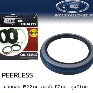 ซีลเพลา PEERLESS (พีเลส) 152.2x117x21 #372-7097 Meritor, Dana เพลารถพ่วง พีเลส สีฟ้า ยี่ห้อ SNT ซีลมาตรฐานสากล เพลาตาม เ