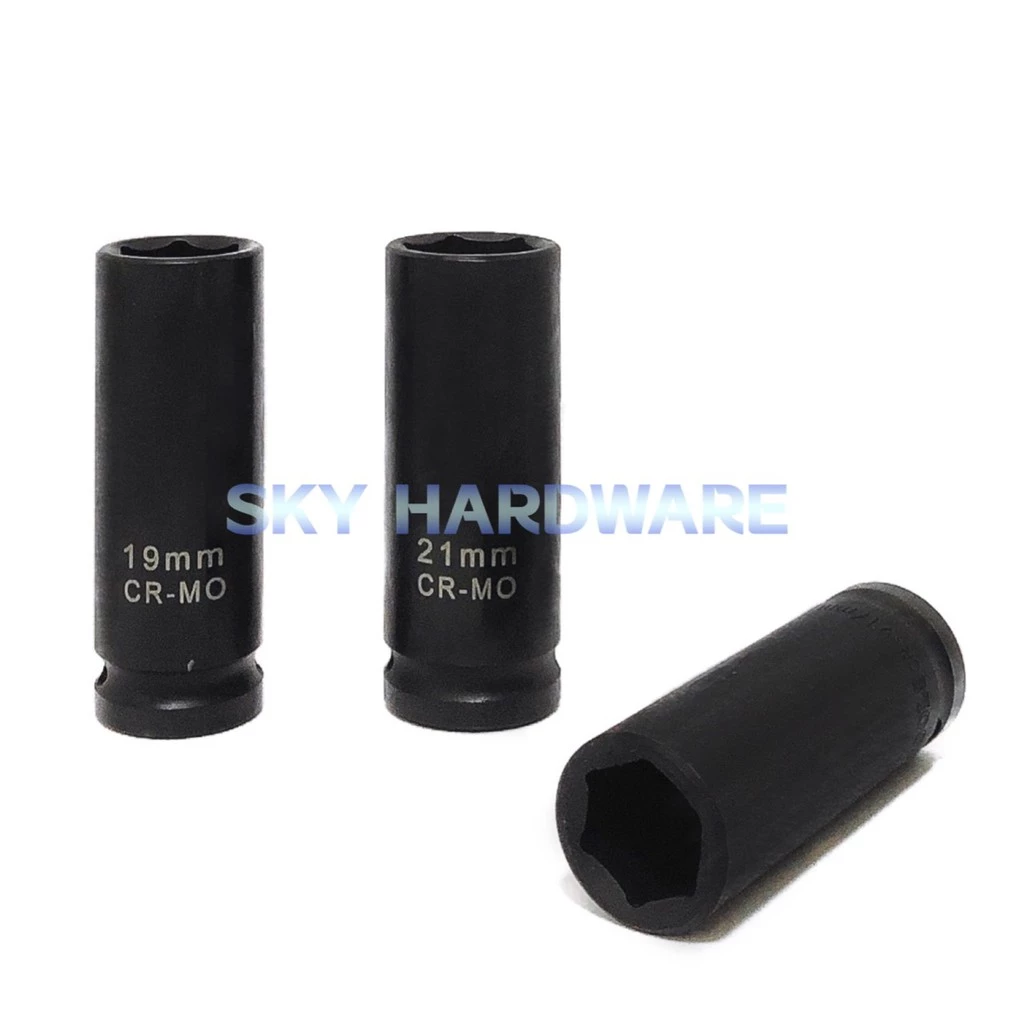 ลูกบล็อกลม ถอดล้อเเม็ก บล็อกขันล้อ รถยนต์ ขนาด1/2 (4หุน) 17-19-21mm พร้อมส่ง🔥🔥