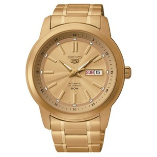 SEIKO 5 นาฬิกาผู้ชาย Lovers Automatic รุ่น SNKM94K1 (Gold)