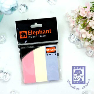 สติ๊กโก้โน๊ต ตราช้าง อินเด็กซ์ กระดาษ 1 x 3 นิ้ว สีพาสเทล elephant