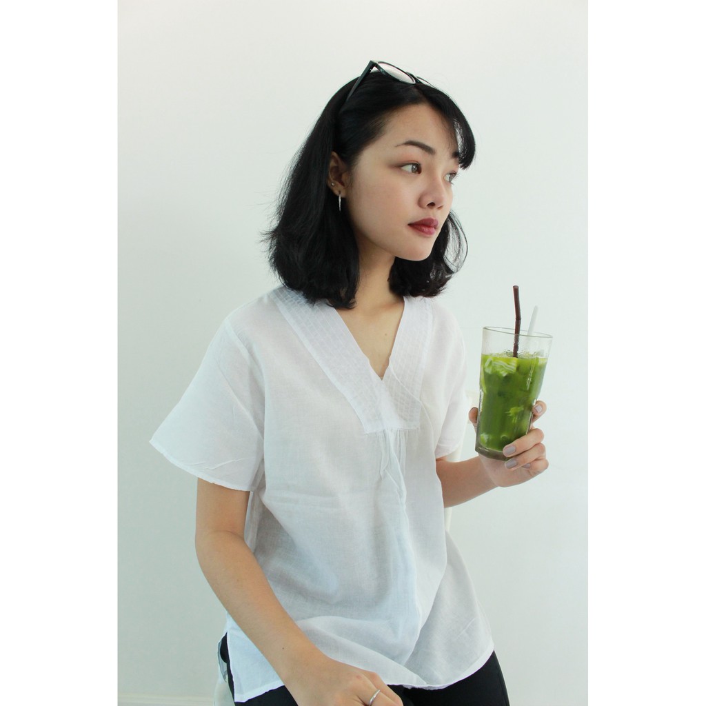 inthiranarin  Vline  ﻿เสื้อคอวีเดินเส้น