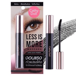 Cathy Doll เคที่ดอลล์ มาสคาร่า สีดำ แปรงโค้ง Less is More Mascara 8g
