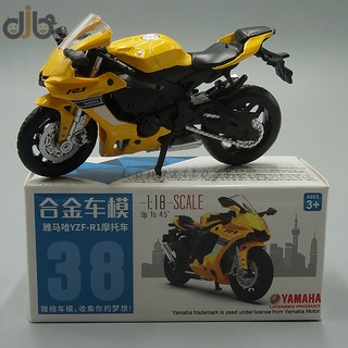 โมเดลรถจักรยานยนต์ 1:18 Diecast Yamaha YZF-R1 ของเล่นสําหรับเด็ก