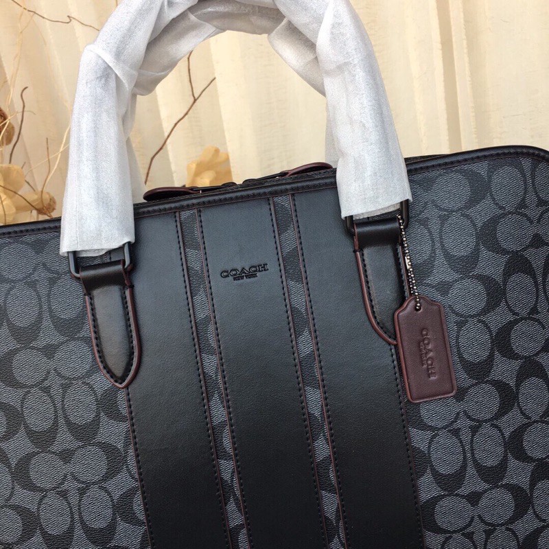 Outlet ส่วนลด🌈 Men Bond Brief 23212 72309 กระเป๋าเอกสารสำหรับผู้ชายแบบพกพา Coac h กระเป๋าสะพายข้าง
