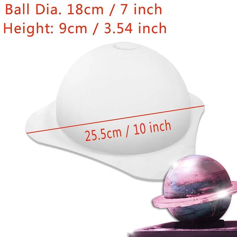 พิมพ์ซิลิโคนมูส พิมพ์ซิลิโคนช็อคโกแลต ทรงกลม 3Dขนาด 18 cm.(7นิ้ว) - รูปที่ 2