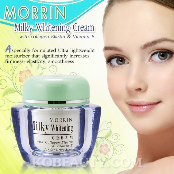 เก็บเงินปลายทาง แท้ 100% มอร์ริน มิลค์กี้ ไวท์เทนนิ่ง ครีม Morrin Milky Whitening Cream