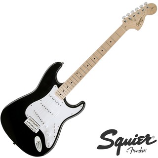 Fender® กีตาร์ไฟฟ้า ปิ๊กอัพซิงเกิ้ลคอยล์ คอไม้เมเปิ้ล รุ่น Squier Affinity Strat MN (Black) ** ประกันศูนย์ 1 ปี **