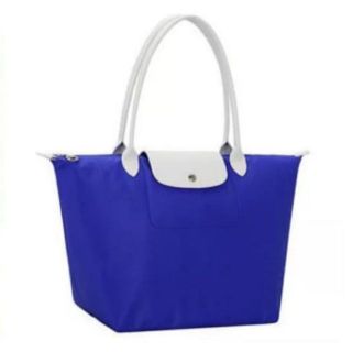 SALE!! ❤ รับประกันแท้ 💯% จากช็อป ❤ Made in France ❤ Longchamp Limited Sarah Morris ไซส์ M หูยาว สี Bleu