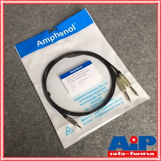 1.5เมตร AMPHENOL สาย TR-ST - PHONEx2 1.5M CA52-3333-WB-1.5 สายสัญญาณ TR-ST ออก ปลั๊กไมค์ โมโน 2หัว ยาว 1.5เมตร สายคอม...