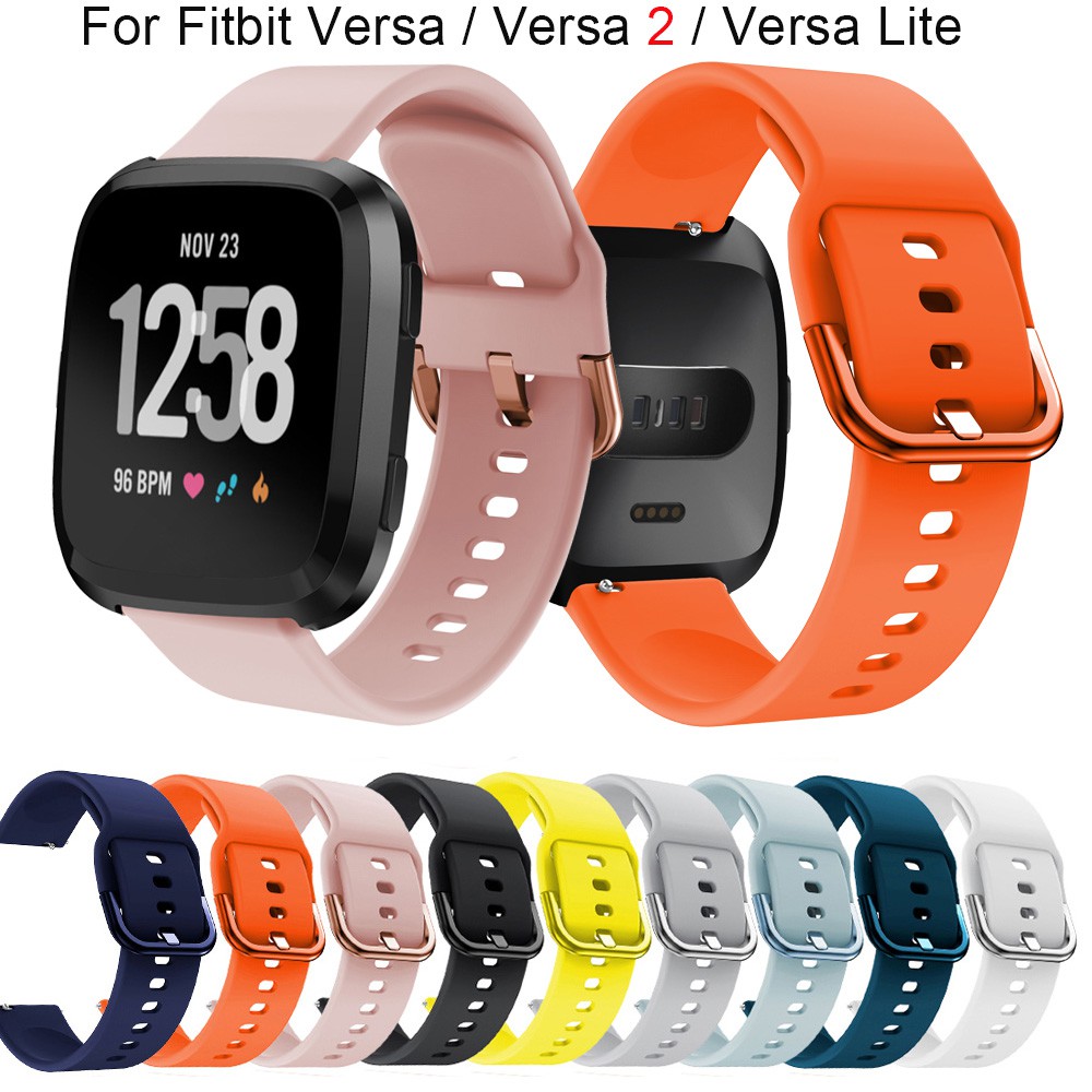 สายนาฬิกาข้อมือ ซิลิโคน สําหรับ Fitbit Versa 2/Versa Lite/Versa