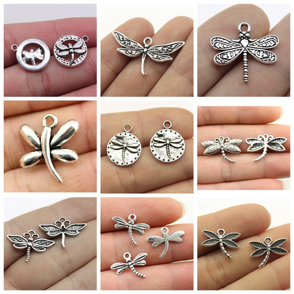 20 ชิ้น Little Dragonfly Charms เครื่องประดับแฟชั่น 2019Jewelry ขายส่งจํานวนมาก