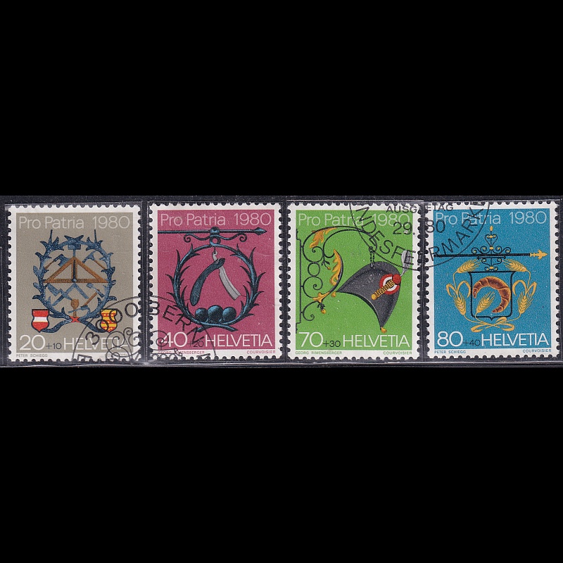 Swiss Stamp 1980 - Pro Patria - Artisan Signs
