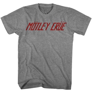 เสื้อผ้าผชเสื้อยืด พิมพ์ลายโลโก้ Motley Crue Graphite Heather สําหรับผู้ใหญ่S-5XL