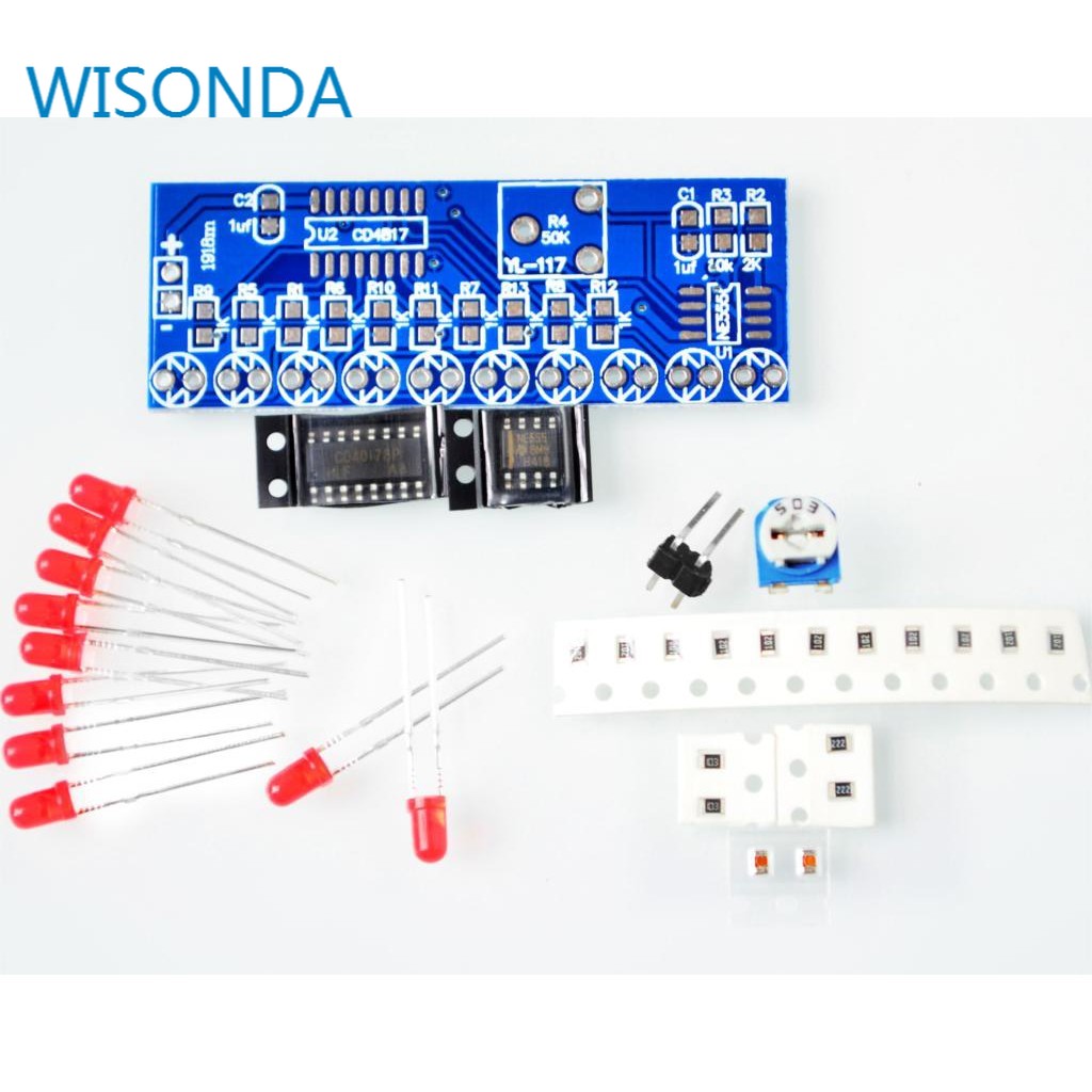 NE555+CD4017 Light Water Flowing Light LED Module DIY Kit