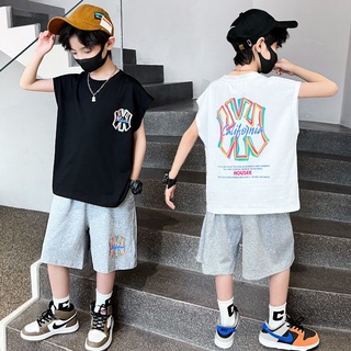 coco.kid🌻ชุดเสื้อกั๊กสำหรับฤดูร้อนของเด็กชาย