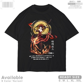 เสื้อยืดสีขาวเสื้อยืด พิมพ์ลายอนิเมะ TOKISAKI KURUMI DATE A LIVE สไตล์ญี่ปุ่น x A1477S-4XL