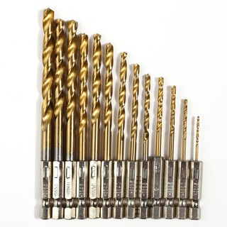 (hotsale) เหล็ก Hex Shank ชุดเจาะบิตโคบอลต์ 13 ชิ้น