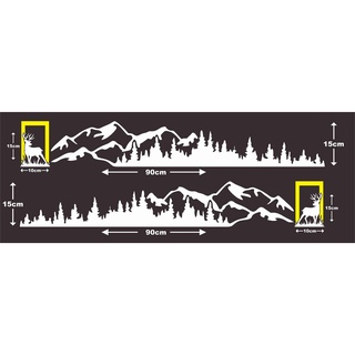 สติกเกอร์ตัดต้นไม้ ภูเขา สําหรับตกแต่งรถยนต์