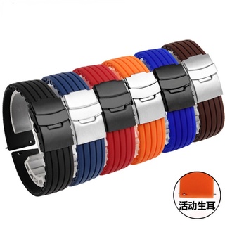 สายนาฬิกาข้อมือซิลิโคน ปลดเร็ว 20 มม. 22 มม. สําหรับ Samsung Active 43 มม. 47 มม. Fossil Watch Strap 18 มม. 24 มม.