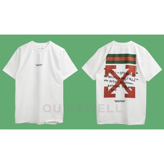 เสื้อยืดโอเวอร์ไซส์QWT77-2 QUCCI WHITE ขาวS-3XL