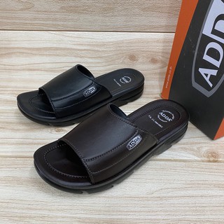 ADDA  7C01  รองเท้าแตะสวม (39-45)  สีดำ/น้ำตาล