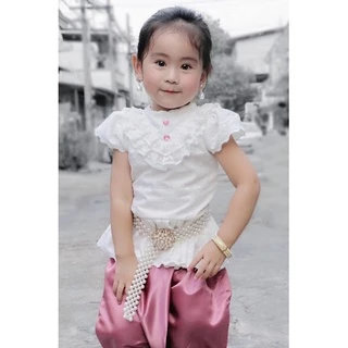 เซตเครื่องประดับมุก [เข็มขัดมุก+สร้อยมุก+ต่างหู+กำไลมุก+คาดผมมุก]