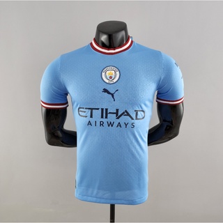 เสื้อกีฬาแขนสั้น ลายทีมชาติฟุตบอล Manchester City 22/23 ชุดเหย้า เกรด AAA สําหรับผู้ชาย