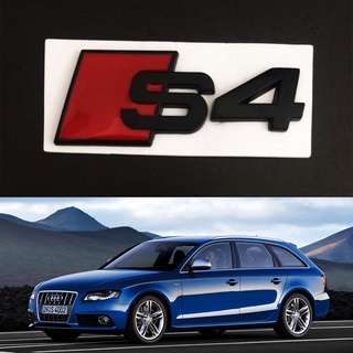 สติกเกอร์โลหะ รูปสัญลักษณ์ S-Line S4 3D สีดํา แดง สําหรับติดตกแต่งรถยนต์ AUDI A4 S4 ☆Westyletin