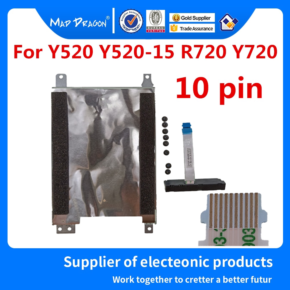 SATA SSD HDD สาย HDD caddy bracket สําหรับ Lenovo Y520 Y520-15IKBM R720 Y720 AM13B000800 NBX0001KF00