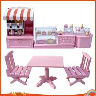 Miniature Table Chairs Cake Cabinet Doll House Decoration for Garden