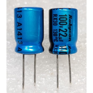 Rubycon RX30 22uf 100v capacitor ตัวเก็บประจุ คาปาซิเตอร์ rx-30