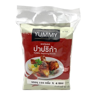 พร้อมส่ง! ยัมมี่ ผงปรุงรส รสปาปริก้า 100 กรัม x 4 ซอง Yummy Paprika Seasoning Powder 100g x 4 pcs