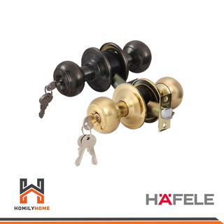 HAFELE ลูกบิดประตู ห้องทั่วไป รุ่น 489.93.403 สีทองเหลืองรมดำ รุ่น 489.93.503 สีทองเหลืองเงา ลูกบิด ลูกบิดห้องทั่วไป