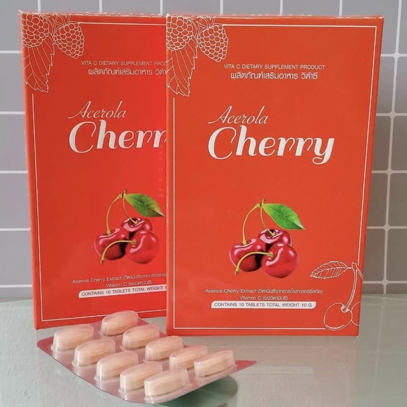 Acerola Cherry วิตามินซีเคี้ยว Vita C Zneze (1 กล่อง 10 เม็ด)