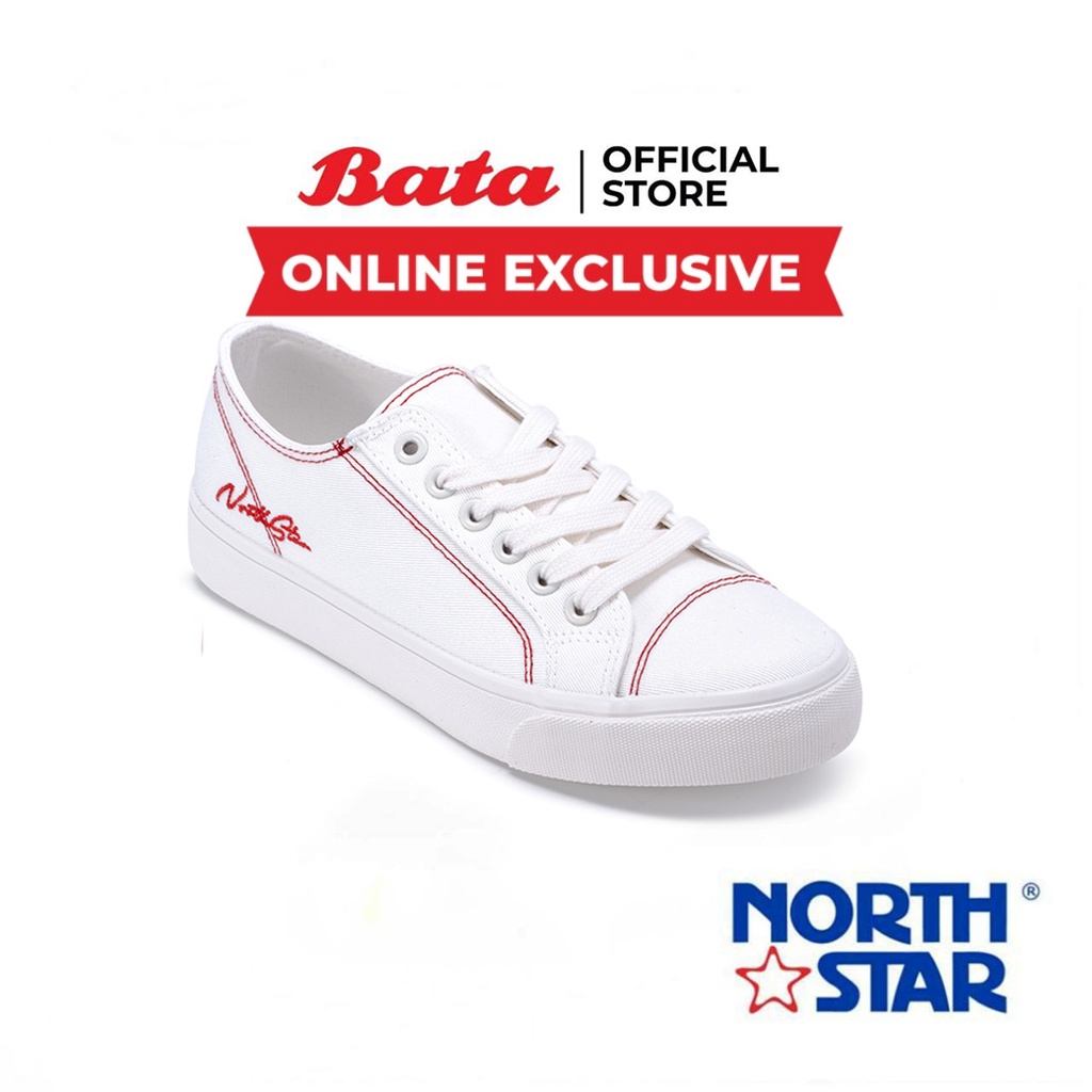 (Online Exclusive) Bata บาจา North Star รองเท้าผ้าใบสนีคเกอร์แฟชั่น แบบผูกเชือก สวมใส่ง่าย สำหรับผู้หญิง รุ่น Berna สีขาว 5201033