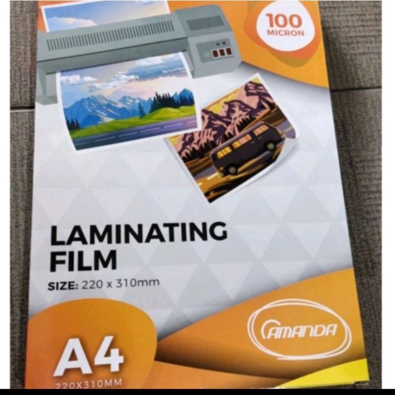 ฟิล์มเคลือบขนาด Amanda A4 พลาสติก