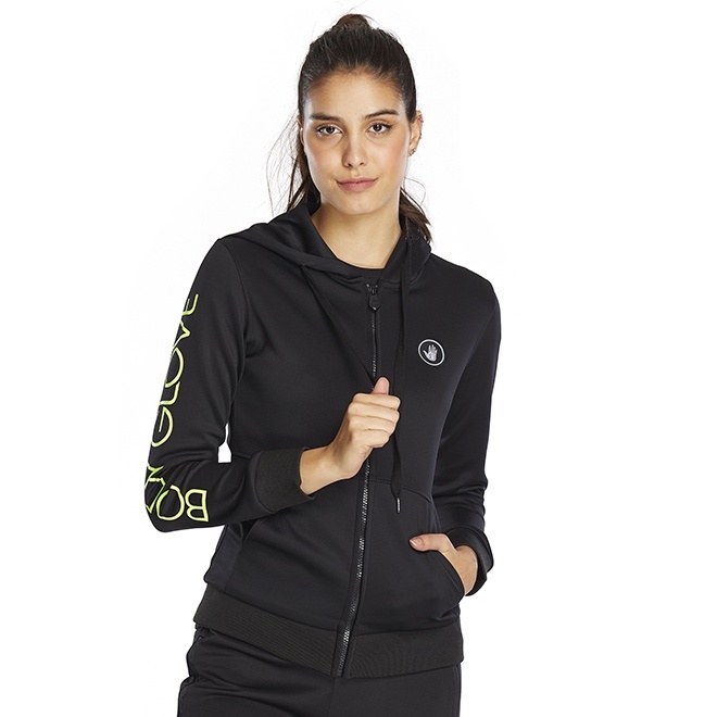 BODY GLOVE Women's SC Polyester Hoodie เสื้อฮู้ด ผู้หญิง สีดำ-01